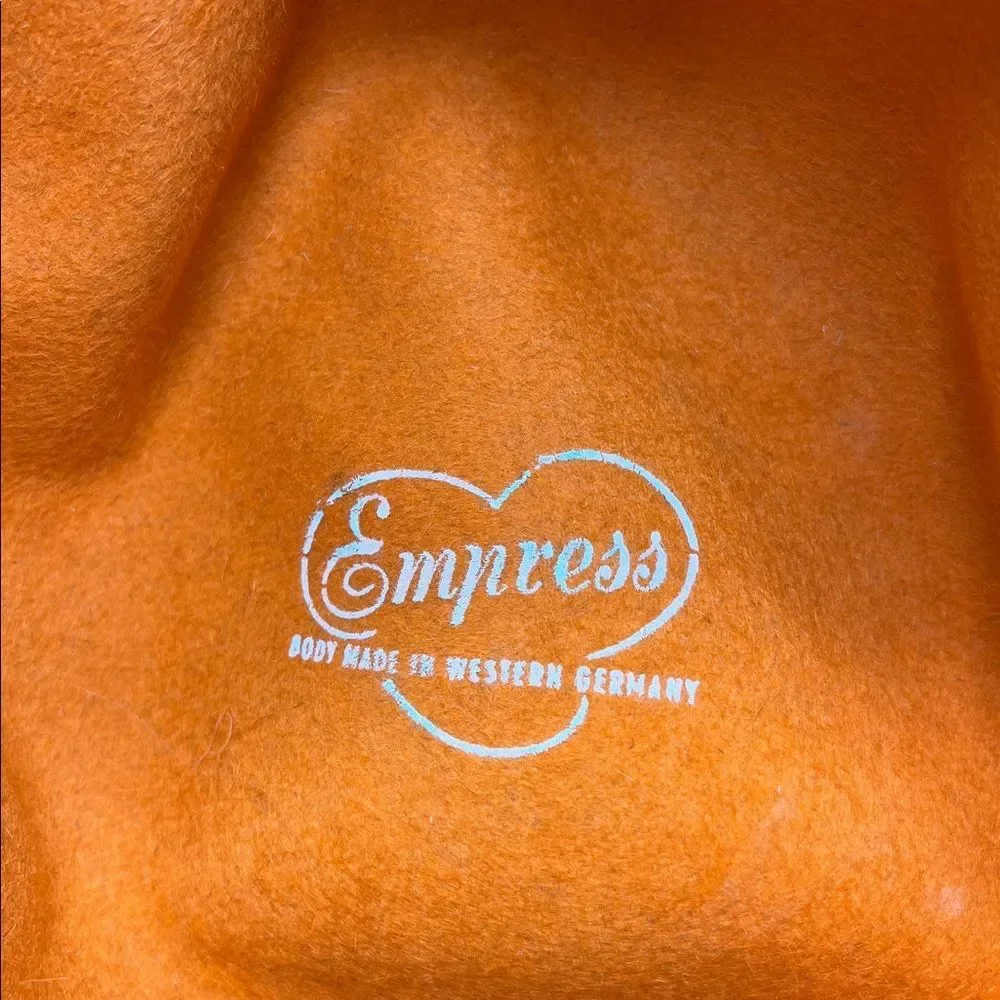 Vintage Orange Western Germany Empress Hat